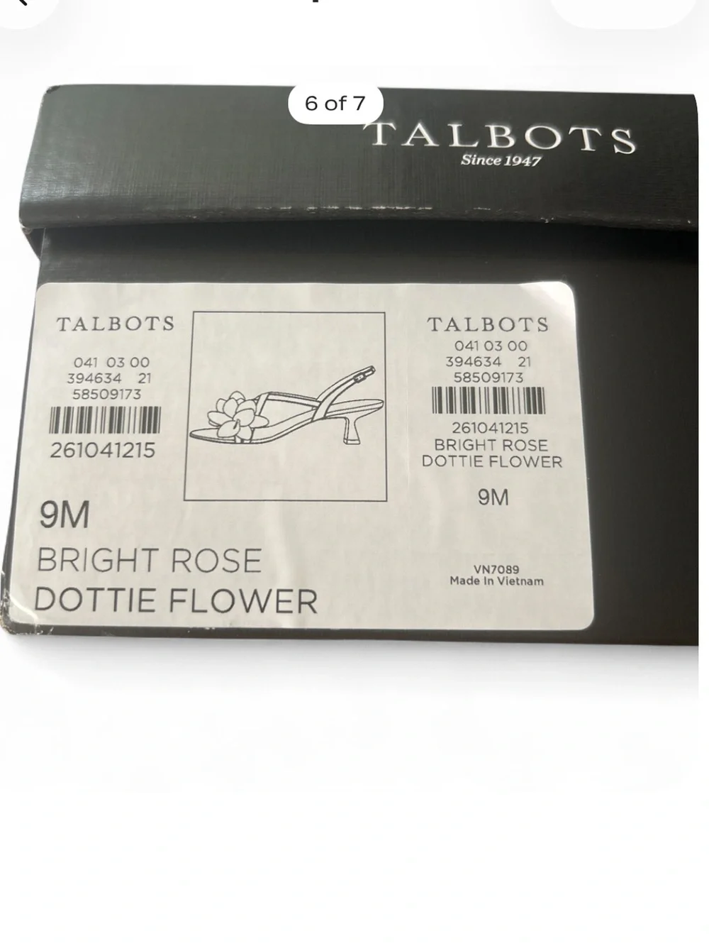 Talbots Hot Pink Floral Slingback Kitten Heel Leather Sandals Size 9